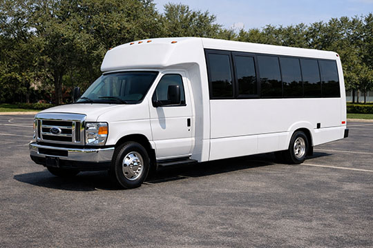 18-passenger mini coach available for charter in Los Angeles, CA