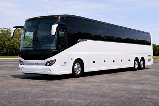 56-passenger charter bus available for charter in Los Angeles, CA